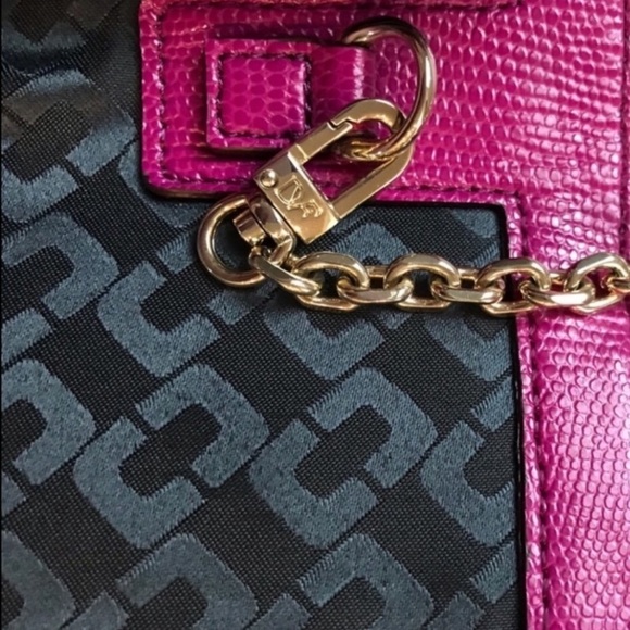 Diane Von Furstenberg Voyage Lizard Leather Clutch Vintage - Picture 6 of 9